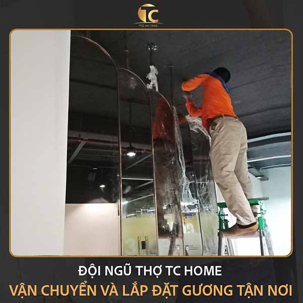 guong qua tram 7 Quy trình lắp đặt gương quả trám