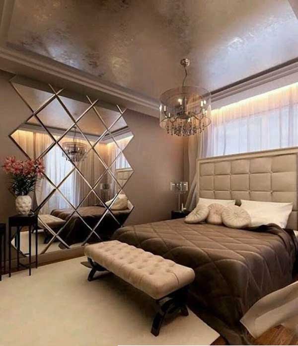 guong mau dong 5 Gương màu đồng trang trí phòng ngủ