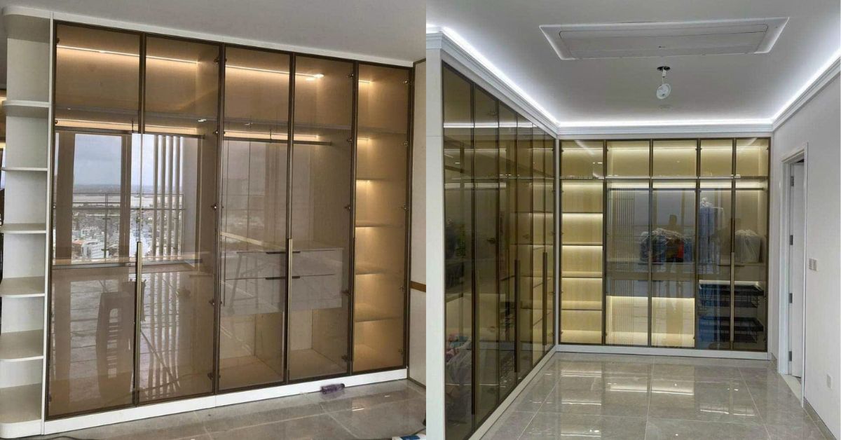 Xưởng sản xuất cánh nhôm kính tủ áo TC Home