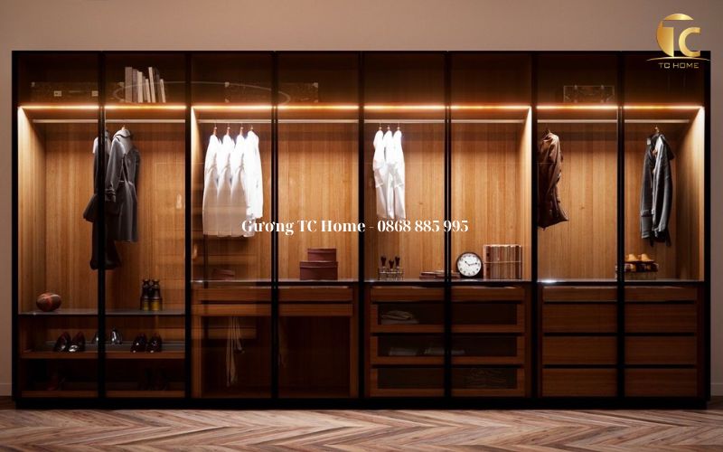udd tủ quần áo bằng kính TC Home